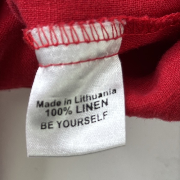 Flax Red Sleeveless Tank Top Classic Design - Picture 5 of 12